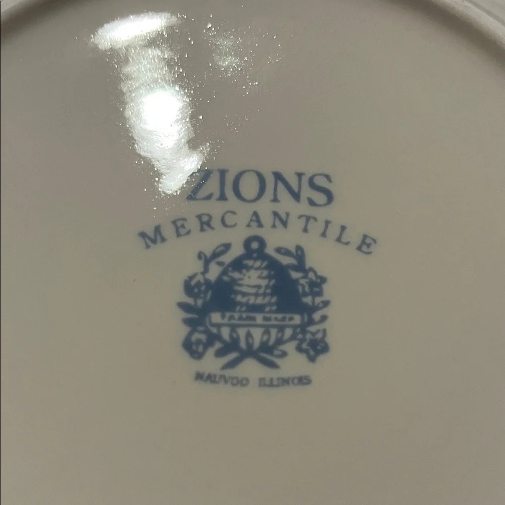 Blue and White Temple Decorative Plate